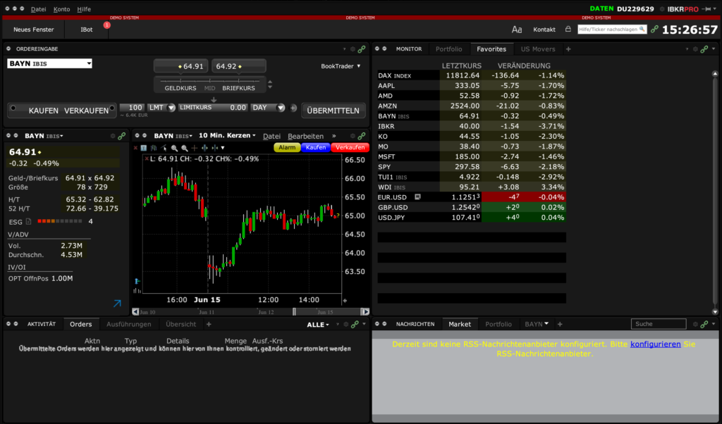 TWS Screenshot - Optionshandel