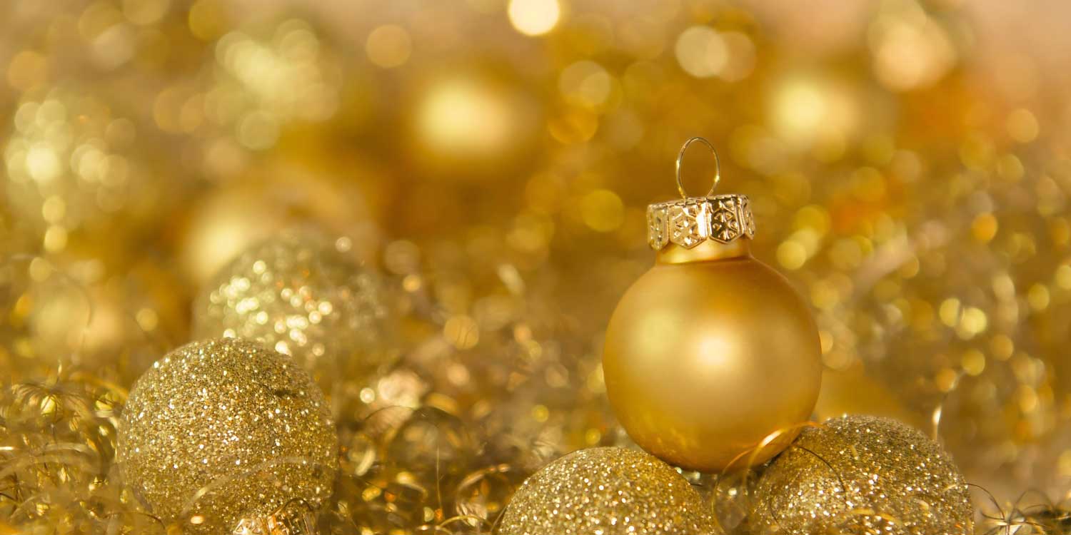Gold Weihnachtskugel
